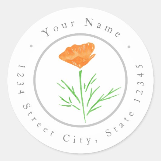 CA Waterverf Poppy Labels (Voorkant)
