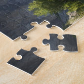 CA, Yosemite NP, El Capitan weerspiegeld in Merced Legpuzzel (Zijkant)