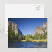 CA, Yosemite NP, Valley uitzicht met El Capitan, Briefkaart (Voorkant / Achterkant)