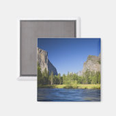 CA, Yosemite NP, Valley uitzicht met El Capitan, Magneet (Voorkant / Achterkant)