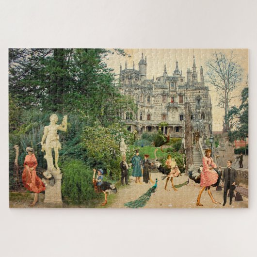 Cabalgando avestruces en A Regaleira (Portugal) Legpuzzel (Horizontaal)