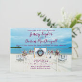 Cabana Beach Destination Wedding Kaart (Staand voorkant)