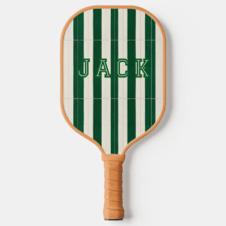 Cabana Groen Streep Monogram Preppy Pickleball Pad Paddle