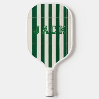 Cabana Groen Streep Monogram Preppy Pickleball Pad Paddle