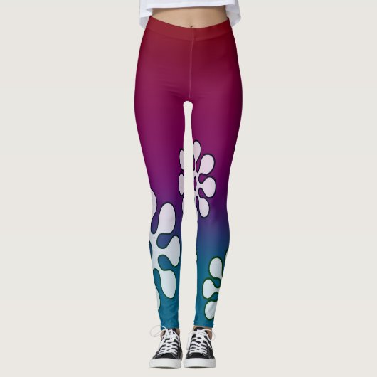 Cabana Red en Blue Leggings (Voorkant)