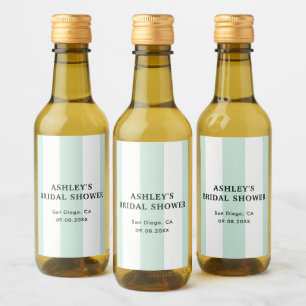 Cabana Streep Zee Groen Bruidsborrel Wijn Etiket
