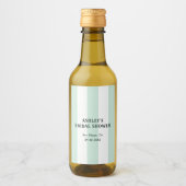 Cabana Streep Zee Groen Bruidsfeest Wijn Etiket (Voorkant)