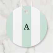 Cabana Streep Zeegroen Bruidsdiner Bedankjes Labels (Achterkant)