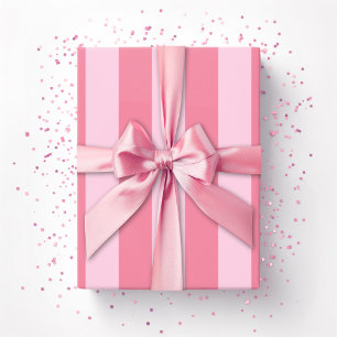 Cabana Strepen in Roze Cadeaupapier