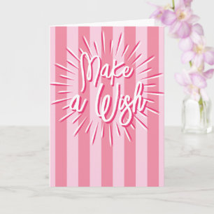 Cabana Strepen "Maak een Wens" Uitbarsting in Roze Kaart