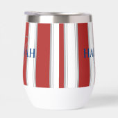 Cabana Stripe Monogram in Rood (Rechts)