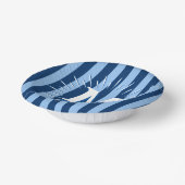 Cabana Stripes in Blue Personalized Papieren Kommen (Gebogen)