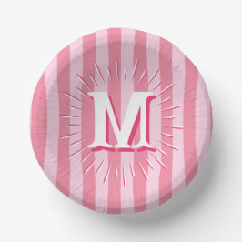 Cabana Stripes in Pink Personalized Papieren Kommen