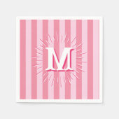 Cabana Stripes in Pink Personalized Servet (Voorkant)