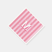 Cabana Stripes in Pink Personalized Servet (Hoek)