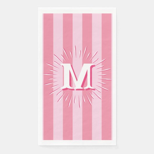Cabana Stripes in Pink Personalized Servet (Voorkant)
