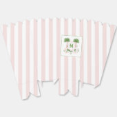 Cabana Stripes Palm Beach Monogram Crest Bedankdoosjes (Ongevouwen)