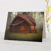 CABANE DANS LES BOIS ART CARTES PENSÉE À VOUS (Fleur jaune)