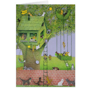 Cabane dans un arbre de chat