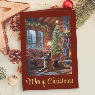 Cabane de Noël vintage pour chien de vacances