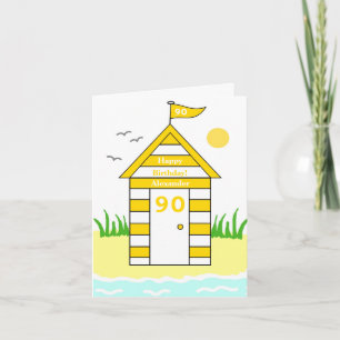 Cabane de plage carte 90 ans