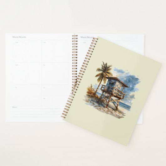 Cabane de plage - Illustration de la cabane de pla (Devant avec enveloppe)