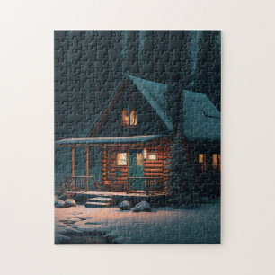 CABANE EN BOIS SNOW PÈRE NOËL PUZZLE