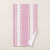 Cabane Rose et Blanc Rayure Verticale Été (Serviette à main)