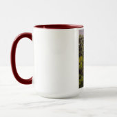 Cabane Rustique Avec Mug aux Violets, Verts, Jaune (Gauche)