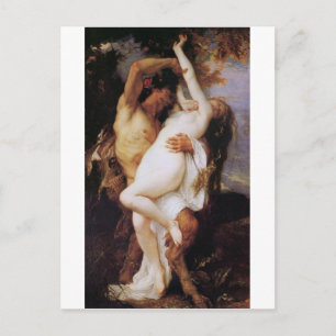 Cabanel Alexandre Nymphe et Satyr 1860 Briefkaart