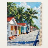 Cabanes de plage tropicales colorées (Dos)
