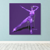 Cabaret Dancer op verzegeld Canvas Afdruk (Insitu (Houten vloer))