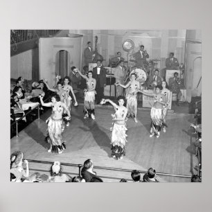 Cabaret Dansers, 1941. Oude Foto Poster