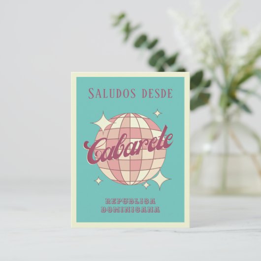 Cabarete Dominicaanse Republiek Retro  Briefkaart (Staand voorkant)