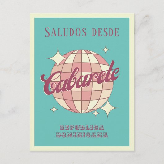Cabarete Dominicaanse Republiek Retro  Briefkaart (Voorkant)