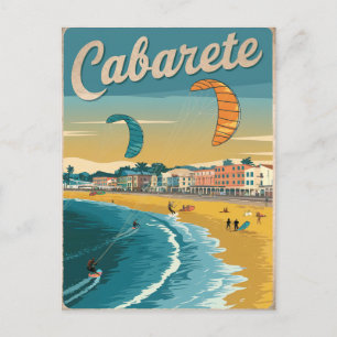 Cabarete Dominicaanse Republiek Vintage Briefkaart