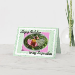 Cabbage Butterfly Stepmoeder Birthday Kaart