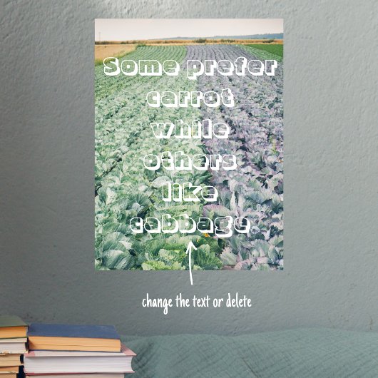 Cabbage Field: groen&paars Poster