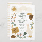Cabbage Patch Douche Bunny Baby shower Invitation (Devant / Derrière)