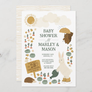 Cabbage Patch Douche Bunny Baby shower Invitation