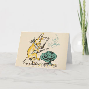 "Cabbage Rabbit"-Wenskaart Kaart