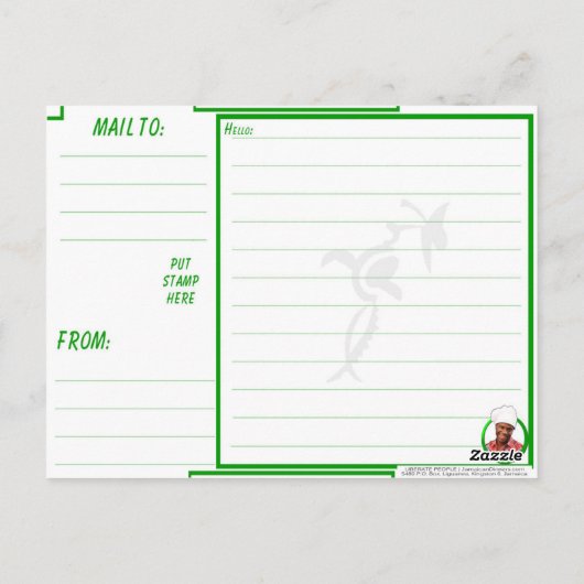 Cabbage Stew Briefkaart (Achterkant)