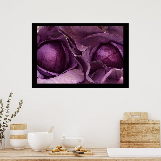 Cabbages rouges. Poster par cARTerART (Cuisine)
