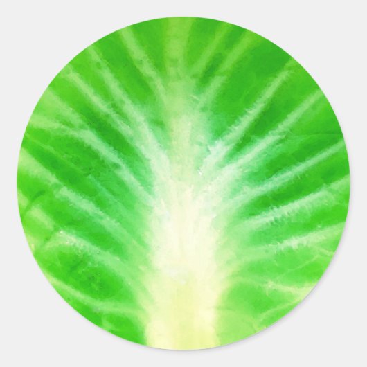 Cabbout Leaf Ronde Sticker (Voorkant)