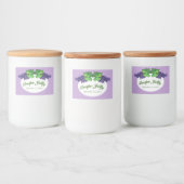 Cabernet Grape Jelly and Jam Label Light Paars Voedselcontainer Etiket (Flessen)
