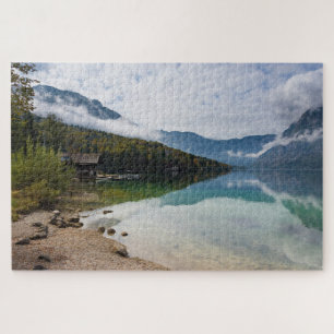 Cabin bij het Bohinj-meer in Slovenië Legpuzzel