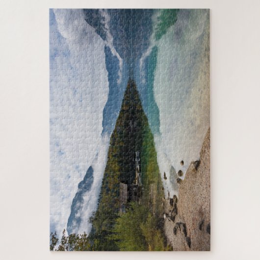 Cabin bij het Bohinj-meer in Slovenië Legpuzzel (Verticaal)