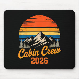 Cabin crew 2026 retro berg zonsondergang familie t muismat