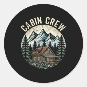 Cabin Crew Cabin Familie Vakantie Outdoor Natuur Ronde Sticker