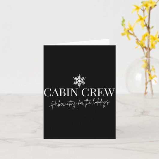 Cabin Crew Christmas Pjs Family Christmas Pajamas Kaart (Gele Bloem)